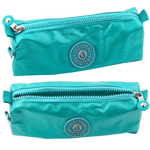 Piórnik Szkolny Organizer Jednokomorowy Zielony 21,5cm LEAN