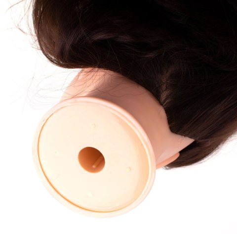 Główka głowa treningowa fryzjerska naturalne włosy brąz Kik Sp. z o. o. Sp. k.