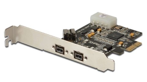 Karta/Kontroler Firewire (800) PCI Exp., 2xZew. 1xWew. IEEE1394b 9pin,Low Profile, Chipset: XIO2213B Digitus
