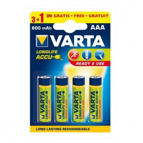 Akumulator R3 800 mAh 4szt ready 2 use Varta