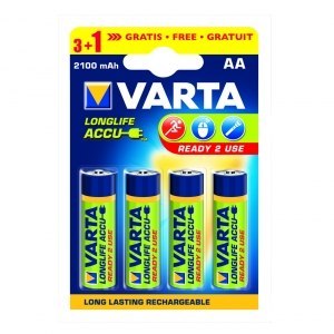 Akumulatory R6 2100mAh 4szt ready 2 use Varta