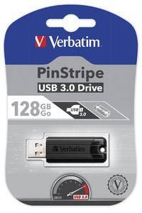 Pendrive PinStripe USB 3.0 Drive 128GB czarny Verbatim