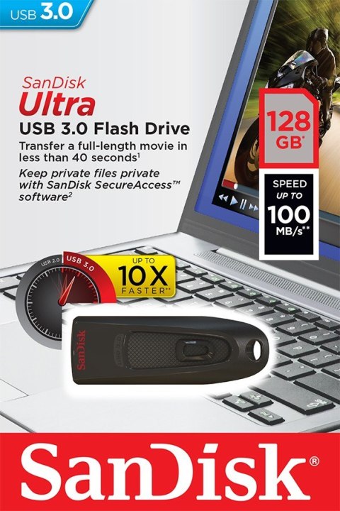 ULTRA USB 3.0 FLASH DRIVE 128GB 100MB/s SanDisk