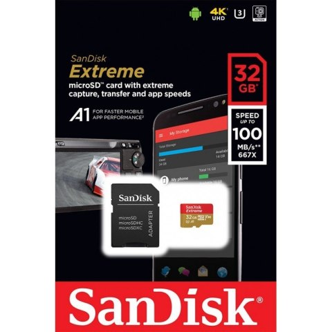Extreme microSDHC 32GB 100/60 MB/s A1 V30 U3 SanDisk
