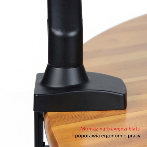 Uchwyt biurkowy na sprężynie gazowej do 1 monitora LCD/LED 13-27" L-11GD ART