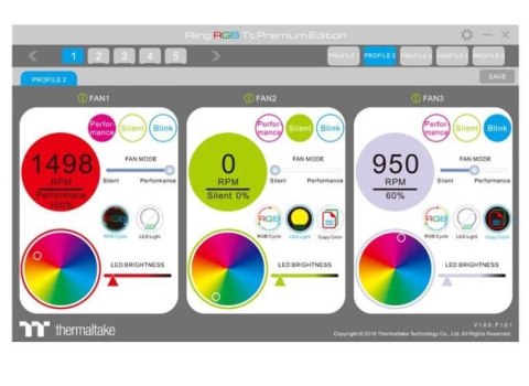 Wentylator - Riing 14 RGB TT Premium Edition 3 Pack (3x120mm, LNC1400 RPM) Retail/BOX Thermaltake