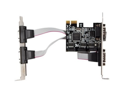 Karta PCI Express - COM 9Pin x4 + Śledzie Low Profile Lanberg