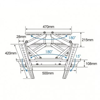 Uchwyt TV TB-43P do telewizora do 65 cali 55kg max VESA 400x400 TB