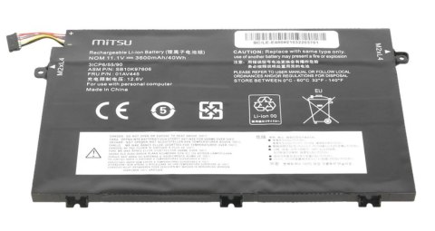 Bateria do Lenovo ThinkPad E480, E580 3600 mAh (40 Wh) 11.1 Volt Mitsu