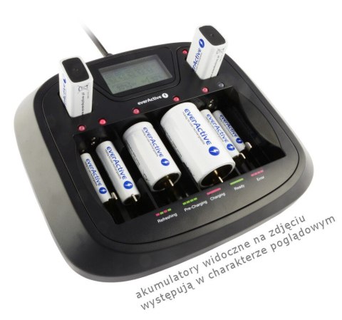 Ładowarka procesorowa NC-900U Uniwersalna, ładująca nietypowe konfiguracje akumulatorów EverActive