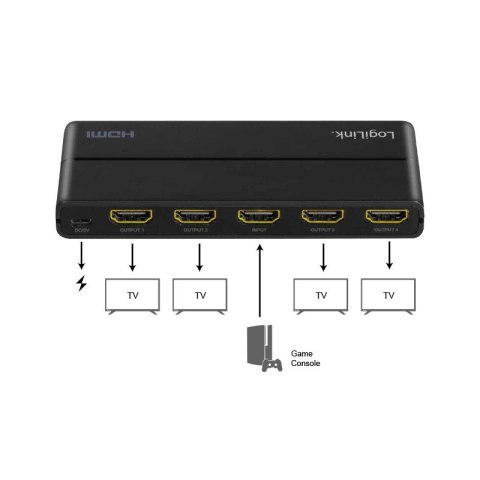 Splitter 4xHDMI 4K, 60Hz LogiLink
