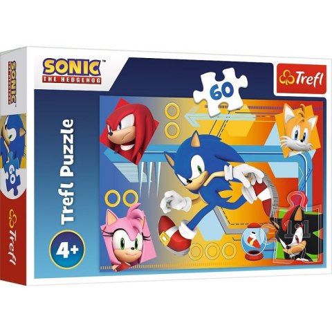 Puzzle 60 elementów Sonic w akcji - Sklep Gebe