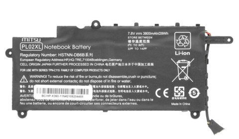 Bateria do HP Pavilion X360 11-N 3800 mAh (29 Wh) 7.4 - 7.6 Volt Mitsu