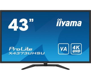 Monitor wielkoformatowy 43 cale X4373UHSU-B1 4K, VA, 2xHDMI, DP, mDP, 3ms, 2x7W, USBx4 IIYAMA