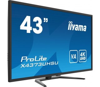 Monitor wielkoformatowy 43 cale X4373UHSU-B1 4K, VA, 2xHDMI, DP, mDP, 3ms, 2x7W, USBx4 IIYAMA