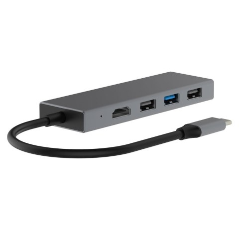 Adapter HUB USB C 7w1 - HDMI, USBx3, PD, SD/TF TB