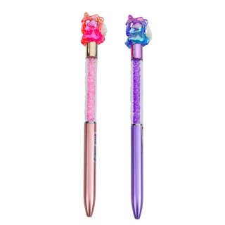 Długopis Żelowy Z Figurką Jednorożca Kolorowy Czarny Tusz Mix LEAN