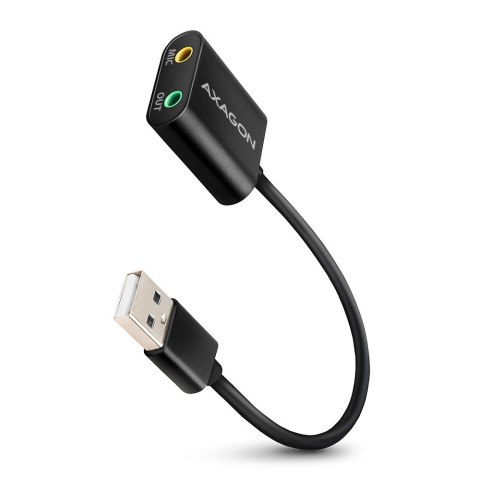 ADA-12 Zewnętrzna karta dzwiękowa USB 2.0 48kHz/16-bit stereo, metal, kabel USB-A 15 cm AXAGON