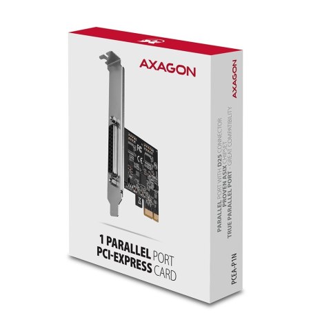 PCEA-P1N Kontroler PCIe 1x port równoległy LPT, w zestawie SP & LP AXAGON