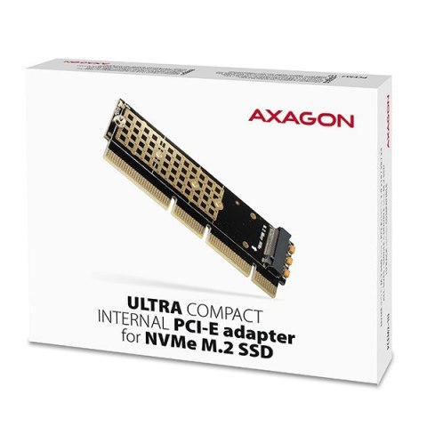 PCEM2-1U Adapter wewnętrzny PCIe x16/x8/x4, M.2 NVMe M-key slot, 1U AXAGON
