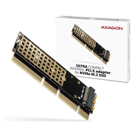 PCEM2-1U Adapter wewnętrzny PCIe x16/x8/x4, M.2 NVMe M-key slot, 1U AXAGON