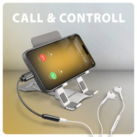 ADA-HC Zewnętrzna karta dźwiękowa USB-C 32bit DAC 3.5mm (F) złącze, 384kHz AXAGON