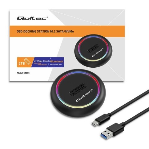 Stacja dokująca dysków SSD M.2 | NVMe | SATA | USB-C | 2TB Qoltec