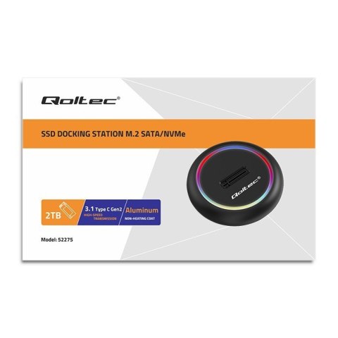 Stacja dokująca dysków SSD M.2 | NVMe | SATA | USB-C | 2TB Qoltec