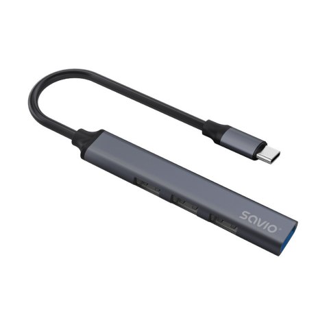 Hub 4 porty USB-C - 3 x USB-A 2.0, 1 x USB-A 3.1 3.1 GEN 1, 5 Gbps, AK-71 Savio