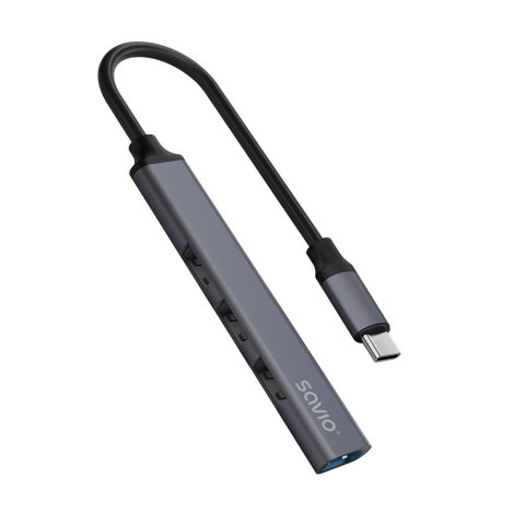 Hub 4 porty USB-C - 3 x USB-A 2.0, 1 x USB-A 3.1 3.1 GEN 1, 5 Gbps, AK-71 Savio