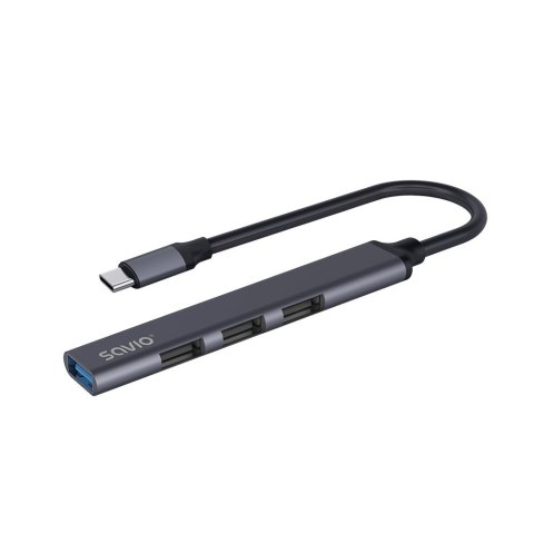 Hub 4 porty USB-C - 3 x USB-A 2.0, 1 x USB-A 3.1 3.1 GEN 1, 5 Gbps, AK-71 Savio