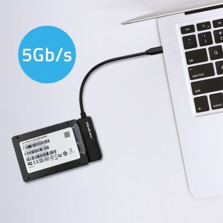 Adapter SATA | Przejściówka na dysk SSD HDD 2.5" | USB-C | Super speed 5Gb/s | 2TB Qoltec