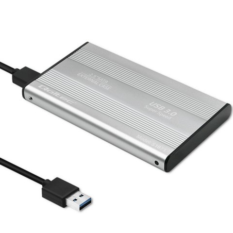 Obudowa | kieszeń do dysków HDD SSD 2.5" SATA3 | USB 3.0 | Srebrna Qoltec