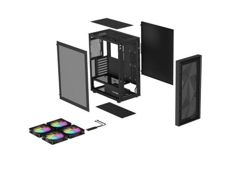 Obudowa Genesis Diaxid 605 ARGB MIDI TOWER USB-C Czarna Natec