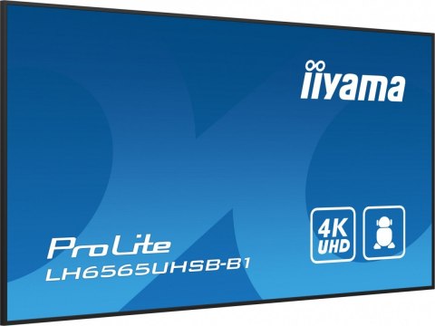 *IIYAMA 65'LH6565UHSB-B1, 24/7,IPS,ANDROID.11,4K,800cd, iiSignage2, SDM, 2x HDMI, DP, 2x USB,2x 10W, RJ45, WiFi, 4/32GB, PIO IIYAMA