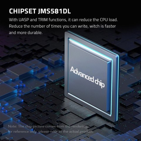 Obudowa | kieszeń na dysk M.2 SSD | SATA | NVMe | RGB LED | USB-C| 4TB Qoltec