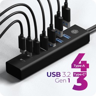 Hub IB-HUB1737-C3 7-Port USB 3.2 Gen 1 Hub, 3x USB Type-C., 4x USB Type-A IcyBox