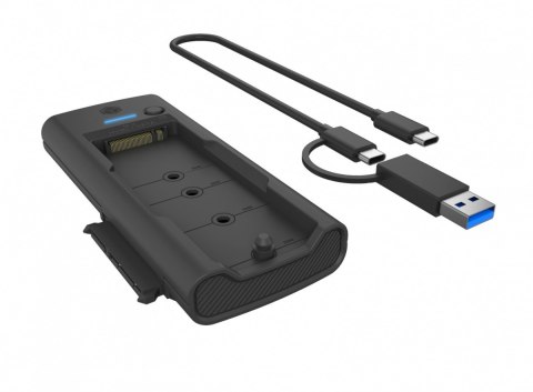 Stacja dokująca IB-180MS-C31 SSD Docking 1x 2,5"/3,5" & 1x M.2 PCIe NVMena USB 3.2 Gen 2 10 Gbit/s IcyBox