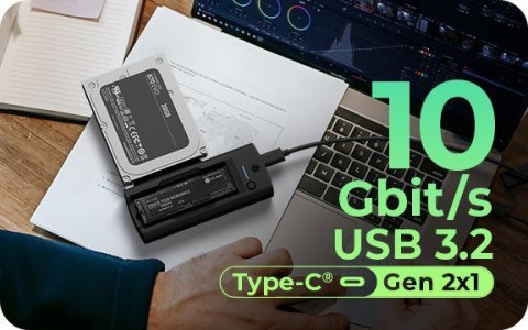 Stacja dokująca IB-180MS-C31 SSD Docking 1x 2,5"/3,5" & 1x M.2 PCIe NVMena USB 3.2 Gen 2 10 Gbit/s IcyBox