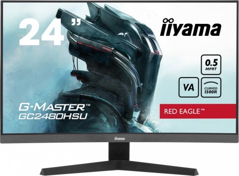Monitor 24 cale GC2480HSU-B1,VA,180HZ,1500R,USBx2,0,5ms,300cd IIYAMA