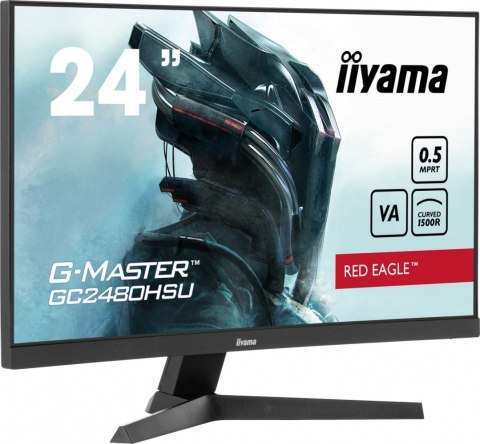 Monitor 24 cale GC2480HSU-B1,VA,180HZ,1500R,USBx2,0,5ms,300cd IIYAMA