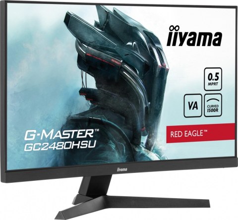 Monitor 24 cale GC2480HSU-B1,VA,180HZ,1500R,USBx2,0,5ms,300cd IIYAMA