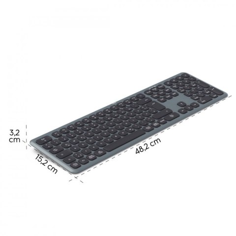 Klawiatura WK-550 multi device Czarno-szara Hama