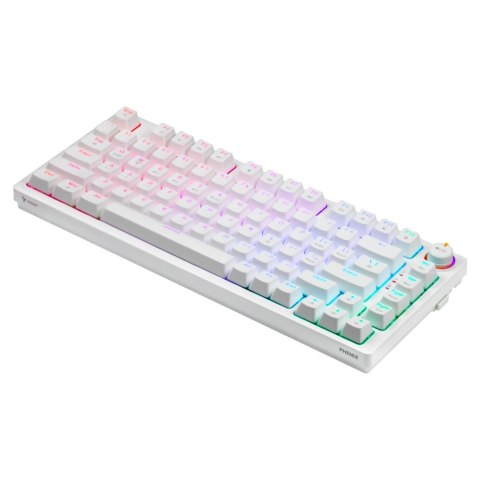 Klawiatura mechaniczna bezprzewodowa PHENIX WHITE Gateron Red Pro, ABS Savio