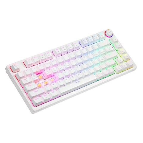 Klawiatura mechaniczna bezprzewodowa PHENIX WHITE Gateron Yellow, ABS Savio