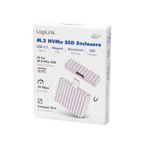 Micro kieszeń USB3.2 1x Gen2, USB-C, PCOe NVMe LogiLink