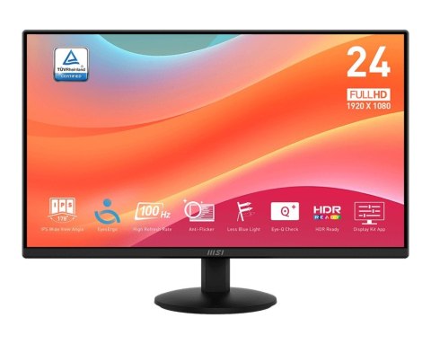 Monitor 23.8 cala PRO MP242L LED/FHD/Flat/100Hz/czarny MSI