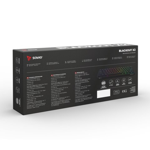 Klawiatura mechaniczna BLACKOUT X2 OUTEMU Peach Silent, Hot Swap Savio