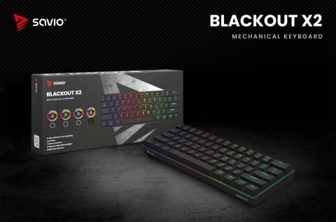 Klawiatura mechaniczna BLACKOUT X2 OUTEMU Peach Silent, Hot Swap Savio