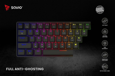 Klawiatura mechaniczna BLACKOUT X2 OUTEMU Peach Silent, Hot Swap Savio